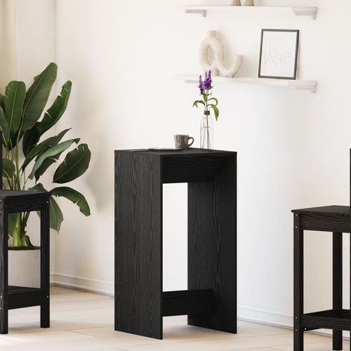 Table De Bar Vidaxl Noir Chêne 51x50x103,5 Cm Bois Reconstitué
