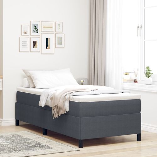 Vidaxl Cadre De Lit Gris Foncé 100x200 Cm En Tissu Corduroy