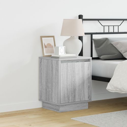 Tables De Chevet Vidaxl Set De 2 Grey Sonoma Bois D'ingénierie