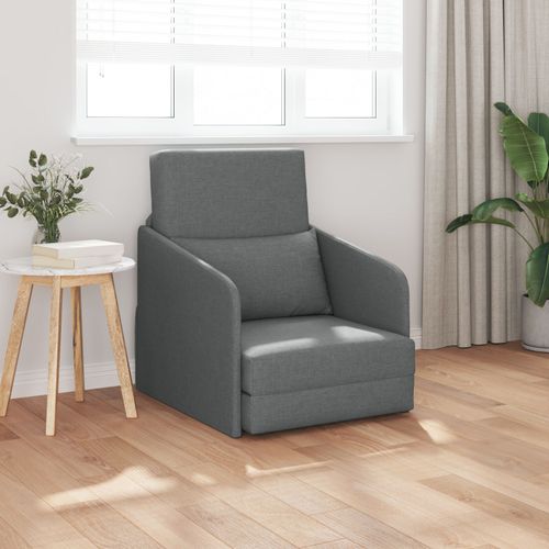 Vidaxl Sofa Gris Foncé Tissu 200 X 60 X 62 Cm Durable