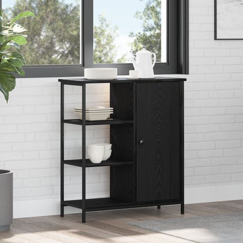 Buffet Vidaxl Chêne Noir Bois D'ingénierie Avec Placage De Chêne Noir