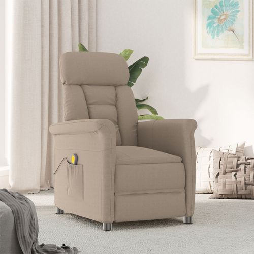 Fauteuil De Massage Vidaxl En Tissu Microfibre Taupe