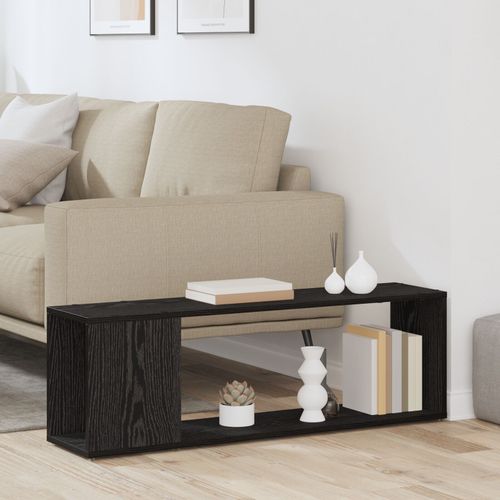 Bibliothèque Vidaxl Noire En Chêne, 100x24x32 Cm, En Bois D'ingénierie