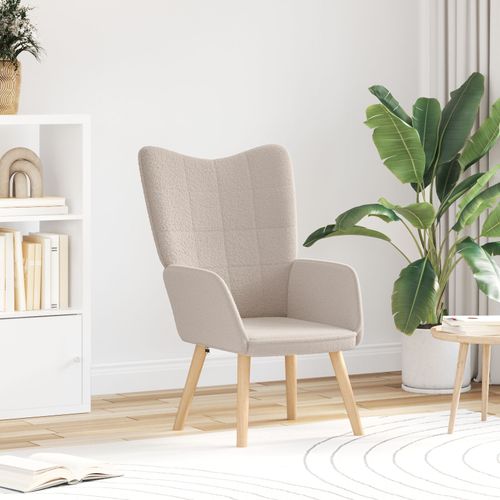 Fauteuil Relaxant Vidaxl En Tissu Peluche Gris Clair
