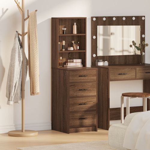 Vidaxl Armoire Haute Marron Chêne 40x41x135 Cm Bois Reconstitué