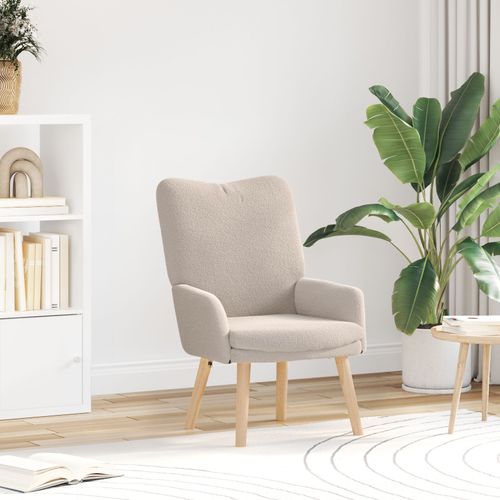 Fauteuil Relaxant Vidaxl Gris Clair En Tissu Laineux
