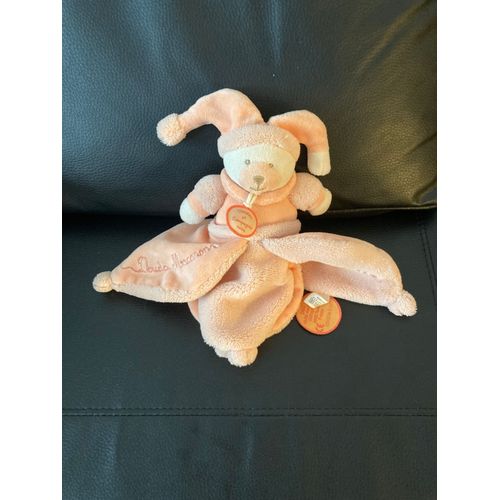 Doudou Et Compagnie Ours Pétale Douceur Macaron Mandarine -Charlotte