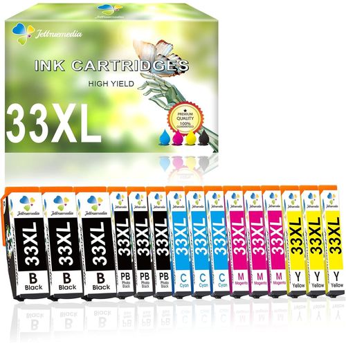 SHILIU-33XL Cartouche d'encre Compatible pour Epson 33XL 33 XL pour Expression Premium XP-530 XP-540 XP-630 XP-635 XP-640 XP-645 XP[