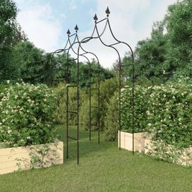 Arches De Jardin 2 Pcs Noir 120x38x260 Cm Acier
