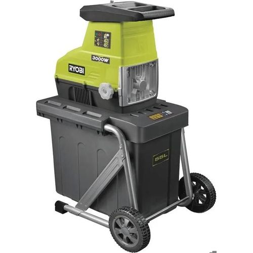 Broyeur de végétaux électrique 3000 W - Silencieux - Vert, noir
