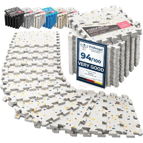 GOUTS ET COULEURSTapis De Sport De Sol Salle De Fitness - Dalles En Mousse Sans Bpa + Bordures | Matelas Puzzle Tatami Eva Caoutchouc Pour Matériel Gym Banc De Musculation Course Garage Piscine Isola