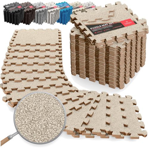 GOUTS ET COULEURSTapis De Sport De Sol Salle De Fitness - Dalles En Mousse Sans Bpa + Bordures | Matelas Puzzle Tatami Eva Caoutchouc Pour Matériel Gym Banc De Musculation Course Garage Piscine Isola