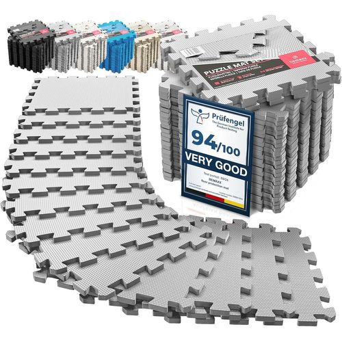 GOUTS ET COULEURSTapis De Sport De Sol Salle De Fitness - Dalles En Mousse Sans Bpa + Bordures | Matelas Puzzle Tatami Eva Caoutchouc Pour Matériel Gym Banc De Musculation Course Garage Piscine Isola