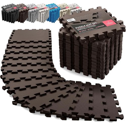 GOUTS ET COULEURSTapis De Sport De Sol Salle De Fitness - Dalles En Mousse Sans Bpa + Bordures | Matelas Puzzle Tatami Eva Caoutchouc Pour Matériel Gym Banc De Musculation Course Garage Piscine Isola