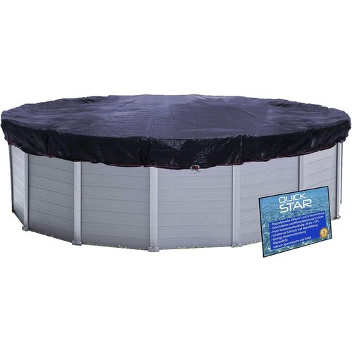 GOUTS ET COULEURSSolaire Couverture De Piscine D'Hiver Ronde 200G / M² Pour Piscine De Taille 420-460 Cm Dimension Bâche Ø 520 Cm Noir