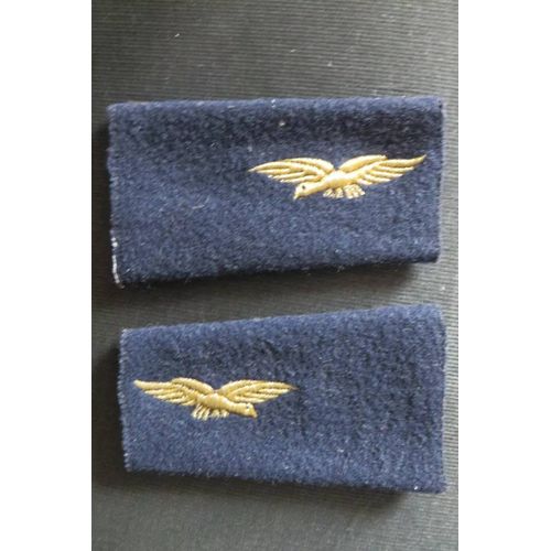 2 Épaulettes Tissus Aigle Doré Brodé Insigne