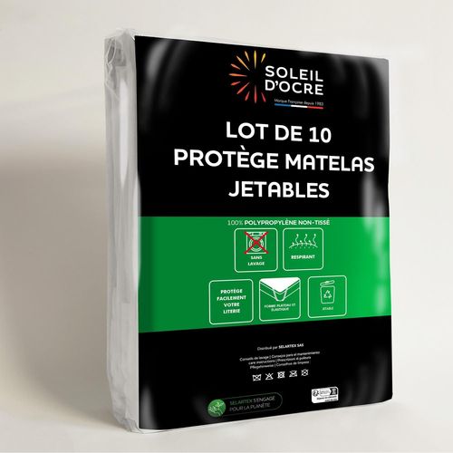 Lot De 10 Protèges Oreillers Jetables 50x70 Cm, Par Soleil D'ocre