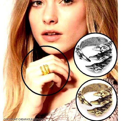 Bague Griffes De Dragon / Serres D ' Aigle, De Phénix  - Métal Doré - Taille Ajustable - Cheapatleast 1589