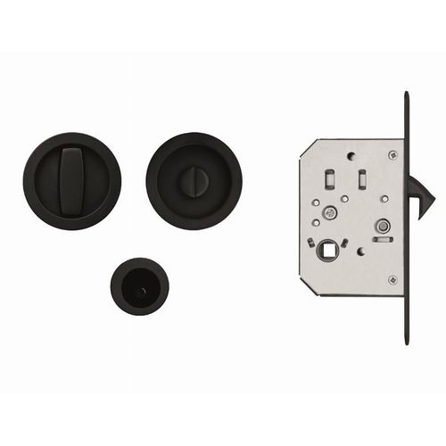 Poignées cuvettes pour porte à galandage - rondes - série EPD3 - noir KARCHER DESIGN