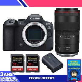 Boitier Canon EOS R6 Mark II + RF 100mm f/2.8 L Macro IS USM + 2 SanDisk 32GB Extreme PRO UHS-II SDXC 300 MB/s + 1 Canon LP-E6NH + Ebook 'Devenez Un Super Photographe'