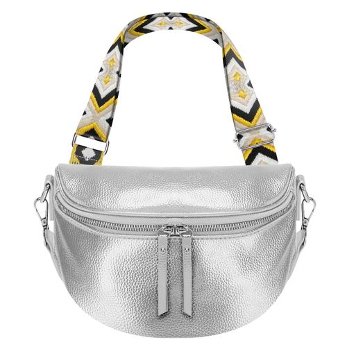 Sac Banane Bandoulière Motif Géometrique Gallantry Argent