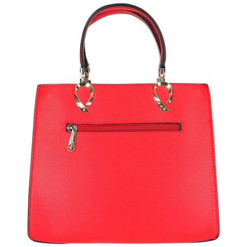 Sac à main en similicuir Grainé avec Bandoulière Gallantry Rouge