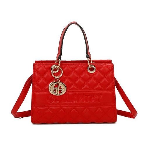 Sac à Main La Matelassé Shiny en Similicuir Gallantry Rouge