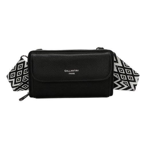 Sac Bandoulière Portefeuille Mignon en Cuir Gallantry Noir