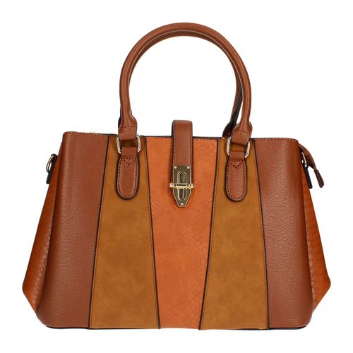 Sac à main Classique Imprimé Serpent Boucle dorée Gallantry Marron