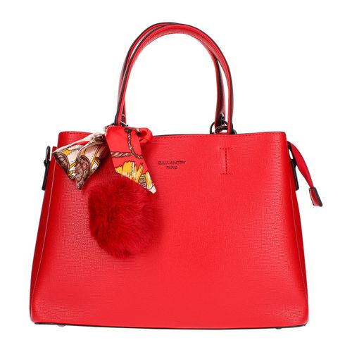 Sac à main avec Pompon et Foulard Gallantry Rouge