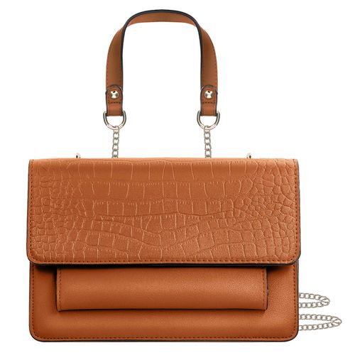 Sac à main bandoulière Chaîne Métallique Gallantry Marron