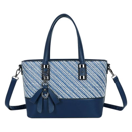 Sac à Main Cabas à Franges pour Femme avec Bandoulière Gallantry Bleu