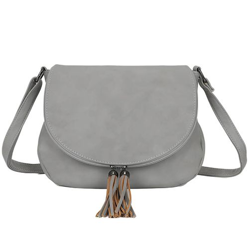 Sac à Bandoulière pour Femme à Fermeture Éclair Gallantry Gris clair