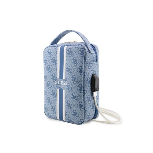 Sacoche de voyage avec port USB Modèle Stripe 4G Guess Bleu
