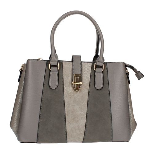 Sac à main Classique Imprimé Serpent Boucle dorée Gallantry Gris