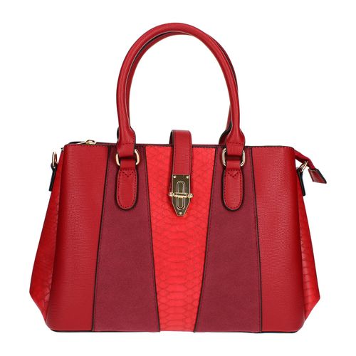 Sac à main Classique Imprimé Serpent Boucle dorée Gallantry Rouge