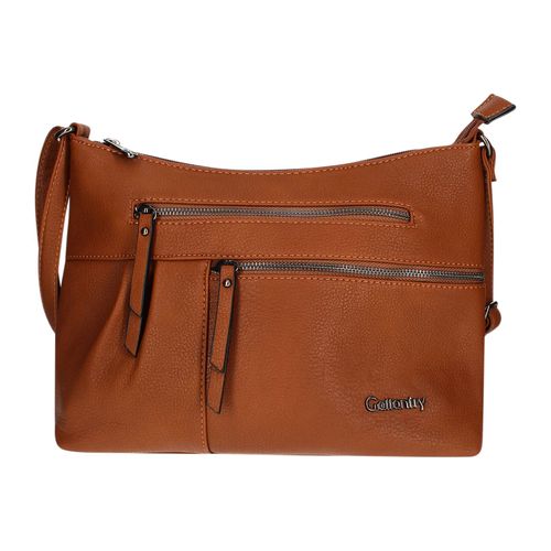 Sac bandoulière multi compartiment zippés Gallantry Marron
