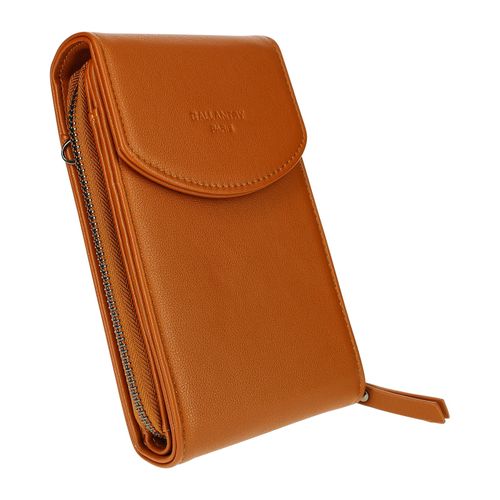 Pochette bandoulière multi compartiment en similicuir Gallantry Marron