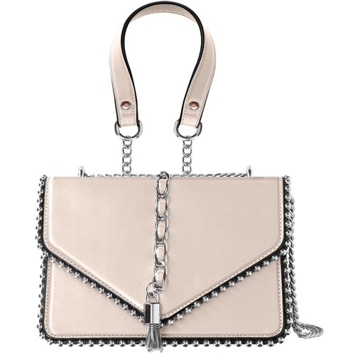 Sac à Main Trendy avec Anse en Chaîne Métallique Gallantry Beige