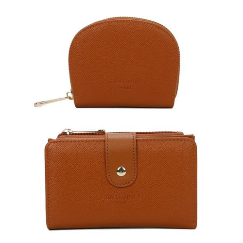 Coffret Cadeau Portefeuille et Porte-cartes Femme Gallantry Marron