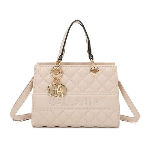 Sac à Main La Matelassé Shiny en Similicuir Gallantry Beige