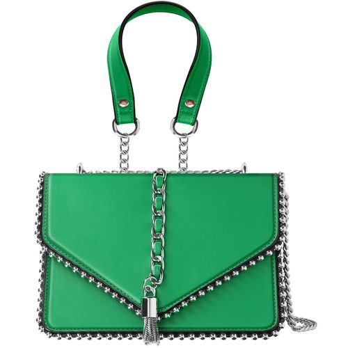 Sac à Main Trendy avec Anse en Chaîne Métallique Gallantry Vert