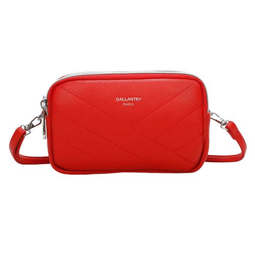 Sac à Bandoulière pour Femme avec Surpiqûres Gallantry Rouge