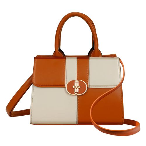 Sac à Main Bicolore pour Femme avec Bandoulière Raffiné Gallantry Marron