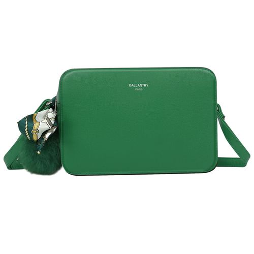 Sac Bandoulière pour Femme Décoré d'un Pompon et un Foulard Gallantry Vert