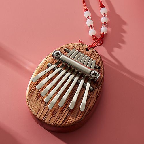 Mini Harpe À Doigts Portable En Bois À 8 Touches, Piano À Pouce, Instrument De Musique - 7 X 5 X 1,8 Cm