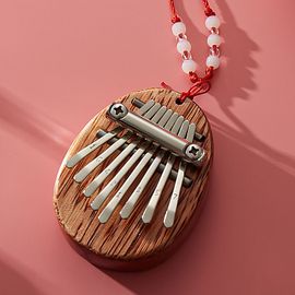 Mini Harpe À Doigts Portable En Bois À 8 Touches, Piano À Pouce, Instrument De Musique - 7 X 5 X 1,8 Cm