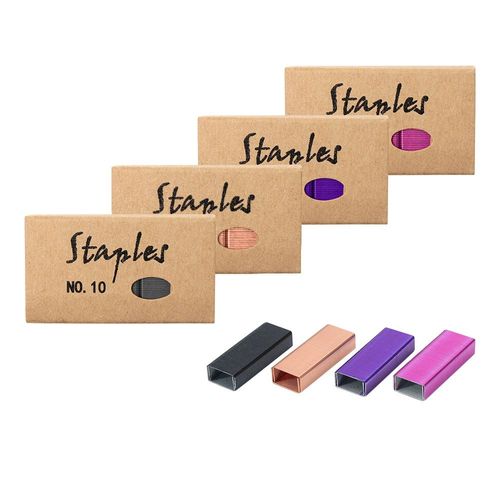 Agrafes Colorées N° 10 Pour Mini-Agrafeuse, 4 000 Agrafes Métalliques N° 10, Plus Petites Que Les Agrafes Standard (Agrafes Assorties)