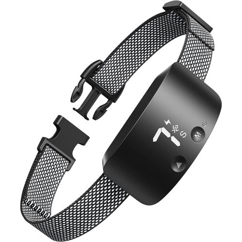 Collier Anti-Aboiement Noir Pour Chiens, Rechargeable, 7 Vibrations Réglables En Sensibilité Et Intensité, Convient Aux Chiens De Petite Et Moyenne Taille.
