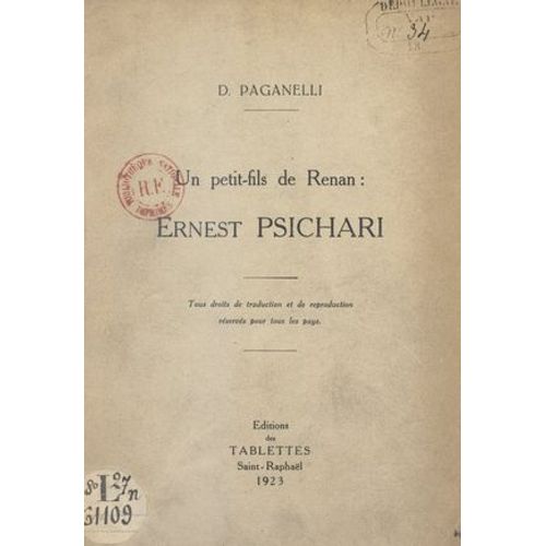 Un Petit-Fils De Renan : Ernest Psichari